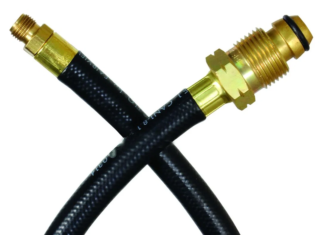 07-30675 – JR PRODUCTS Propane Hose, 1/4 Inch Inside Diameter Rubber Pigtail Hose Prest-O-Lite (POL) End x 1/4 Inch I...